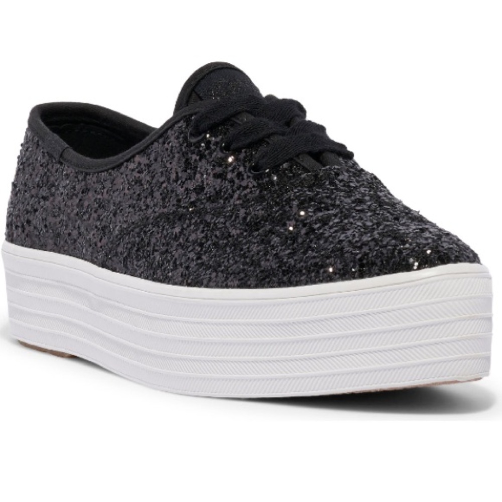 Keds Point Glitter Platform Sneakers Black